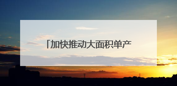 加快推动大面积单产提升 打造新时代更高水平“洞庭粮仓”