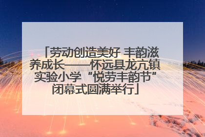 劳动创造美好 丰韵滋养成长——怀远县龙亢镇实验小学“悦劳丰韵节”闭幕式圆满举行