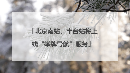 北京南站、丰台站将上线“举牌导航”服务