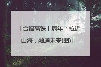 合福高铁十周年：拉近山海，融通未来(图)
