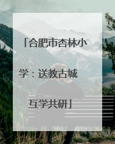 合肥市杏林小学：送教古城 互学共研