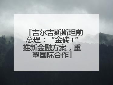 吉尔吉斯斯坦前总理：“金砖+”推新金融方案，重塑国际合作
