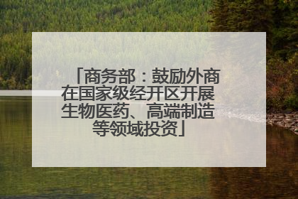 商务部：鼓励外商在国家级经开区开展生物医药、高端制造等领域投资