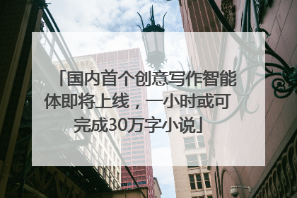 国内首个创意写作智能体即将上线，一小时或可完成30万字小说