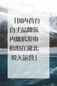 国内首台自主品牌氢内燃机发电机组在湖北投入运营