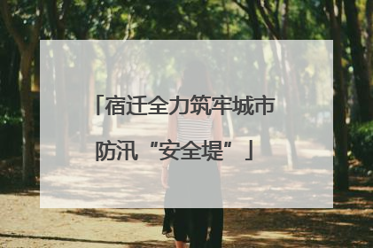 宿迁全力筑牢城市防汛“安全堤”