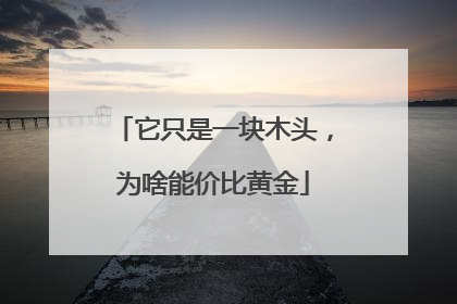 它只是一块木头，为啥能价比黄金