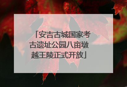 安吉古城国家考古遗址公园八亩墩越王陵正式开放