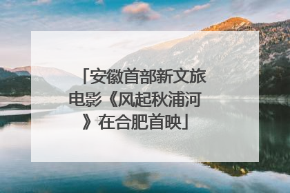 安徽首部新文旅电影《风起秋浦河》在合肥首映