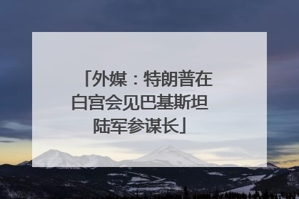 外媒：特朗普在白宫会见巴基斯坦陆军参谋长