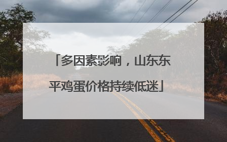 多因素影响，山东东平鸡蛋价格持续低迷