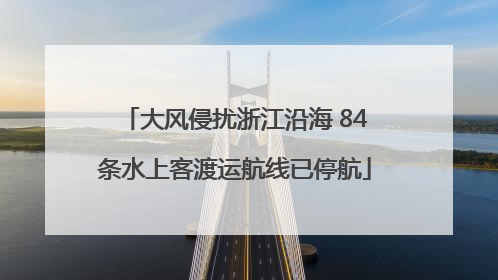 大风侵扰浙江沿海 84条水上客渡运航线已停航