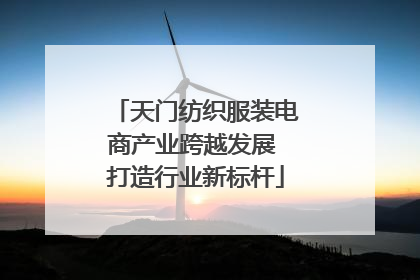 天门纺织服装电商产业跨越发展 打造行业新标杆