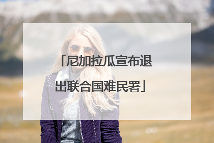 尼加拉瓜宣布退出联合国难民署