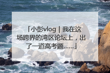 小彭vlog｜我在这场跨界的湾区论坛上，出了一道高考题……