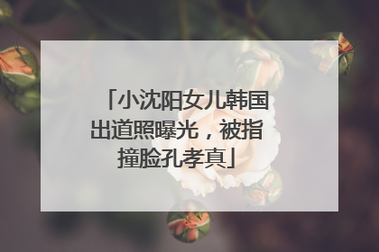 小沈阳女儿韩国出道照曝光，被指撞脸孔孝真