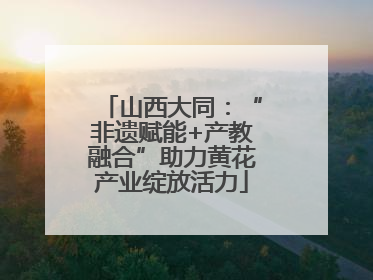 山西大同：“非遗赋能+产教融合”助力黄花产业绽放活力