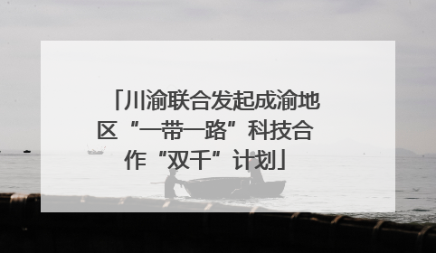 川渝联合发起成渝地区“一带一路”科技合作“双千”计划
