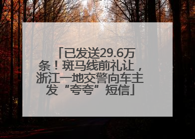 已发送29.6万条！斑马线前礼让，浙江一地交警向车主发“夸夸”短信