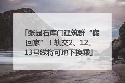 张园石库门建筑群“搬回家”！轨交2、12、13号线将可地下换乘