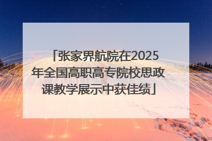 张家界航院在2025年全国高职高专院校思政课教学展示中获佳绩
