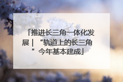 推进长三角一体化发展｜“轨道上的长三角”今年基本建成