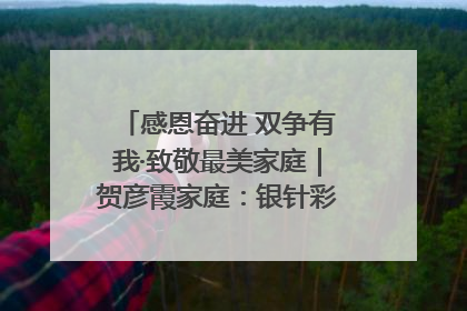 感恩奋进 双争有我·致敬最美家庭｜贺彦霞家庭：银针彩线绣出好日子