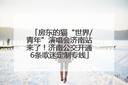 房东的猫“世界/青年”演唱会济南站来了！济南公交开通6条歌迷定制专线
