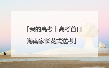 我的高考丨高考首日 海南家长花式送考