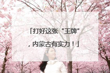 打好这张“王牌”，内蒙古有实力！