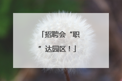 招聘会“职”达园区！