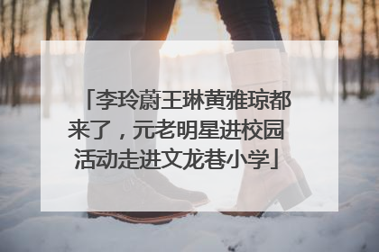 李玲蔚王琳黄雅琼都来了，元老明星进校园活动走进文龙巷小学