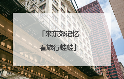 来东郊记忆 看旅行蛙蛙