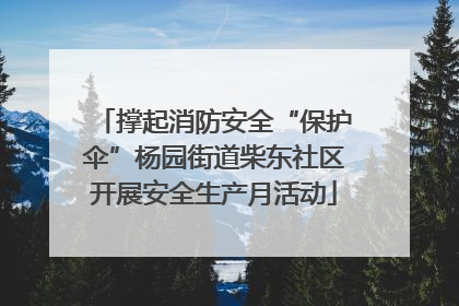 撑起消防安全“保护伞”杨园街道柴东社区开展安全生产月活动