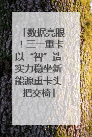 数据亮眼！三一重卡以“智”造实力稳坐新能源重卡头把交椅