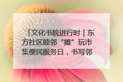 文化书院进行时｜东方社区睦邻“摊”玩市集便民服务日，书写邻里共生新篇章