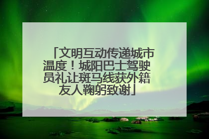 文明互动传递城市温度！城阳巴士驾驶员礼让斑马线获外籍友人鞠躬致谢