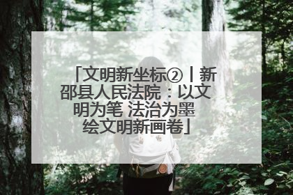 文明新坐标②丨新邵县人民法院：以文明为笔 法治为墨 绘文明新画卷