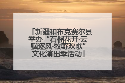 新疆和布克赛尔县举办“石榴花开·云骥逐风·牧野欢歌”文化演出季活动