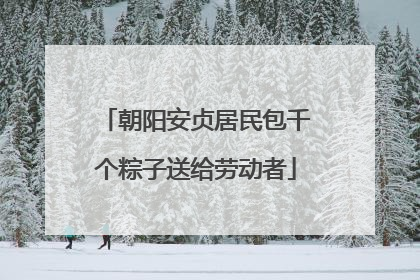朝阳安贞居民包千个粽子送给劳动者