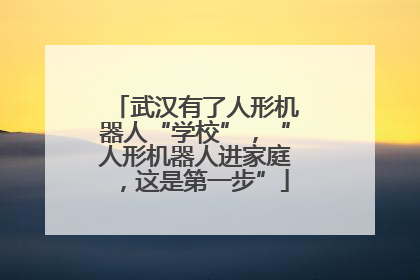 武汉有了人形机器人“学校”，“人形机器人进家庭，这是第一步”