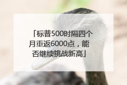 标普500时隔四个月重返6000点，能否继续挑战新高