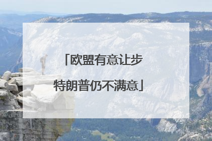 欧盟有意让步 特朗普仍不满意