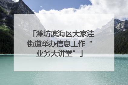 潍坊滨海区大家洼街道举办信息工作“业务大讲堂”
