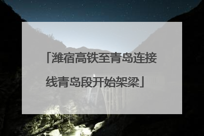 潍宿高铁至青岛连接线青岛段开始架梁