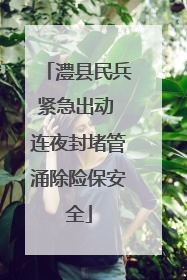 澧县民兵紧急出动 连夜封堵管涌除险保安全