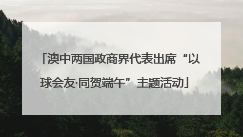 澳中两国政商界代表出席“以球会友·同贺端午”主题活动