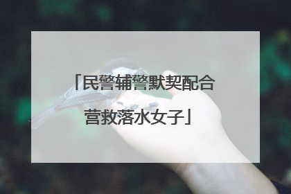 民警辅警默契配合 营救落水女子