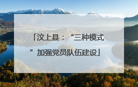 汶上县：“三种模式”加强党员队伍建设