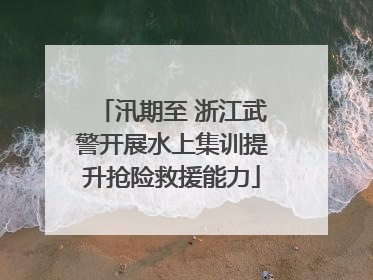 汛期至 浙江武警开展水上集训提升抢险救援能力